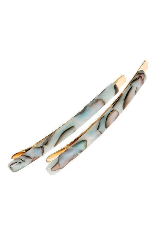 Bobby Pin Pair on Gold Wire - Classic