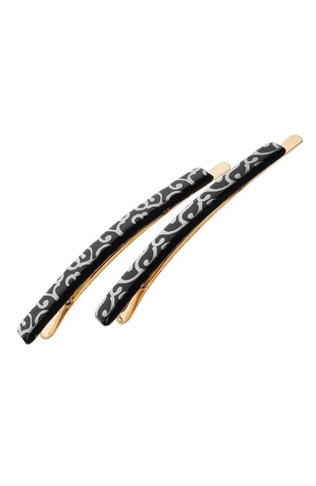 Bobby Pin Pair on Gold Wire - Barocco