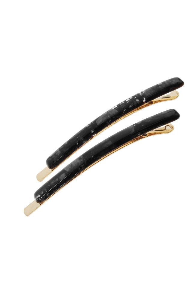 Bobby Pin Pair on Gold Wire - Eco-Friendly Acetate