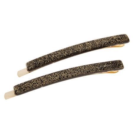 Bobby Pin Pair on Gold Wire - Glitter