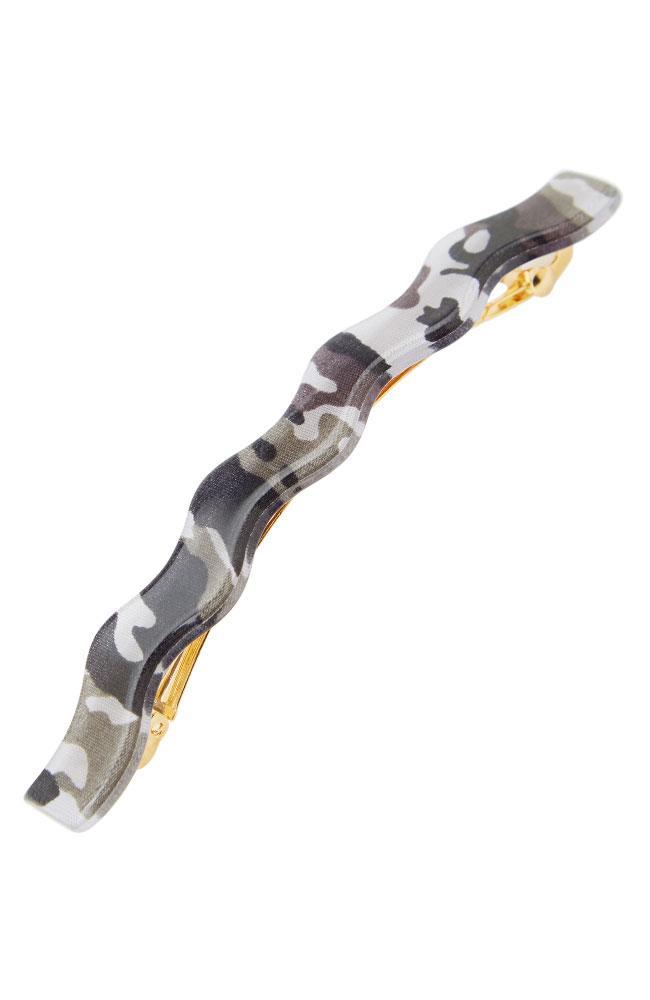 Wavy Long and Skinny Barrette - Camo