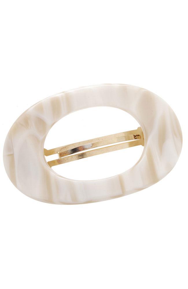 Large Cutout Oval Barrette - Classic
