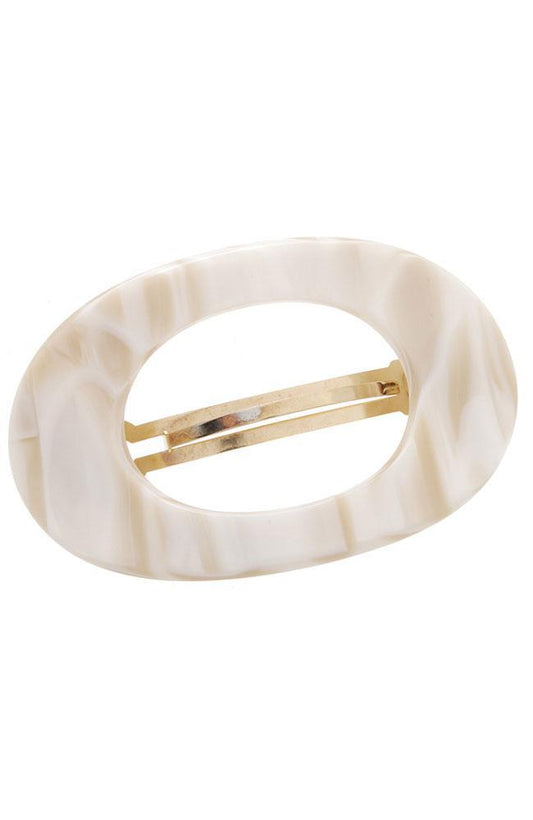 Large Cutout Oval Barrette - Classic