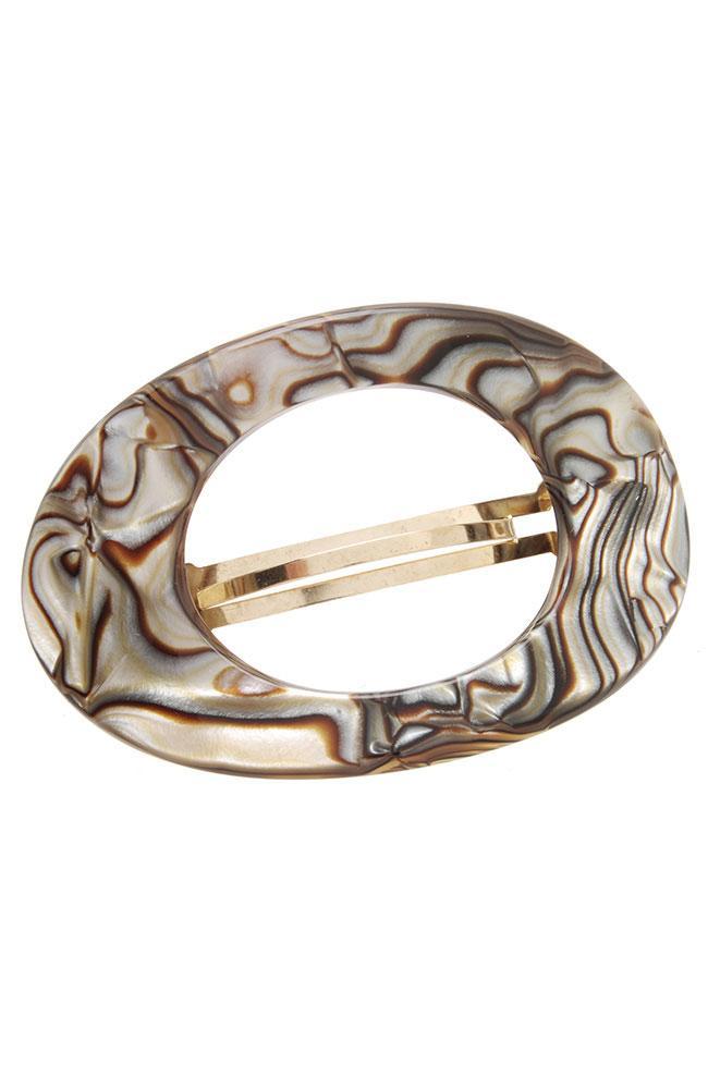 Large Cutout Oval Barrette - Classic