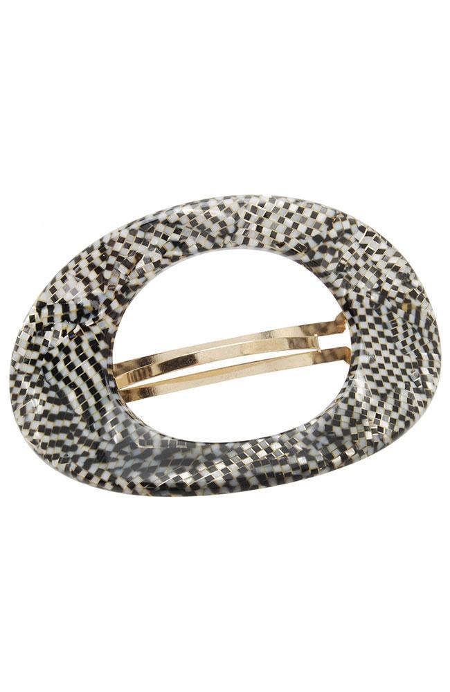 Large Cutout Oval Barrette - Classic