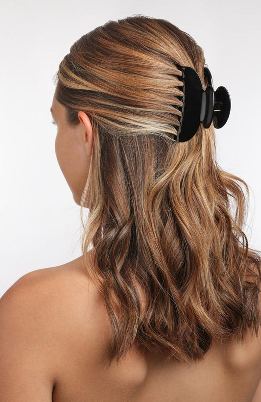 Black Claw Hair Clip in brown hair, Couture Jaw by France Luxe