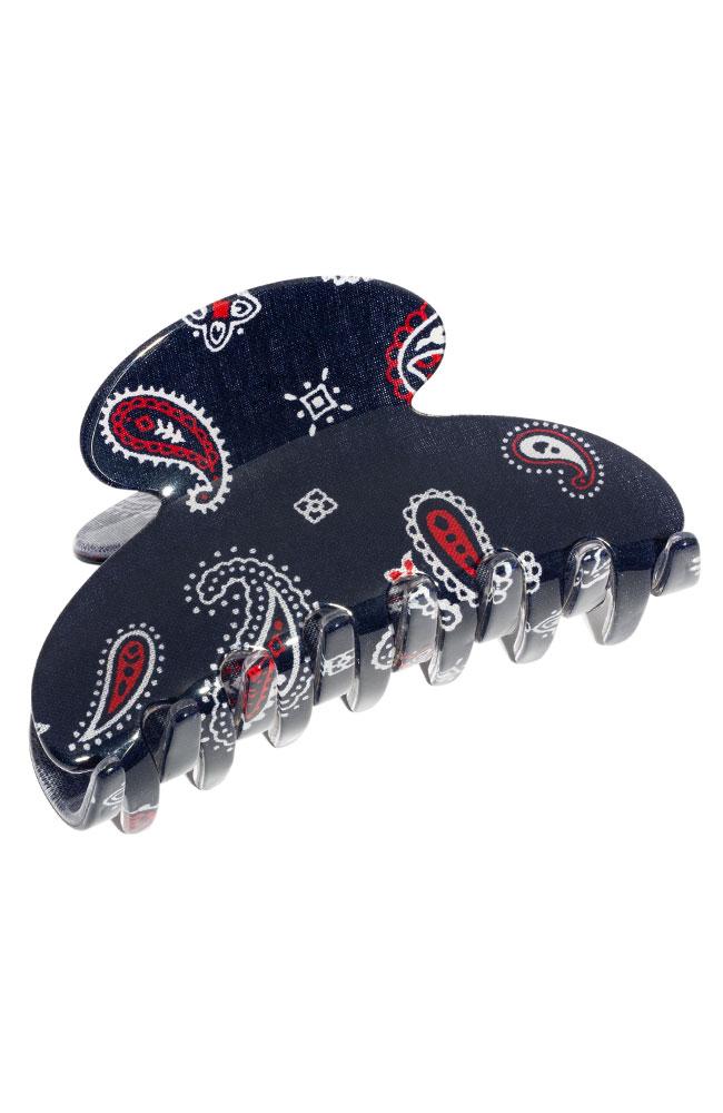 Navy Claw Hair Clip, Bandana Couture Jaw by France Luxe
