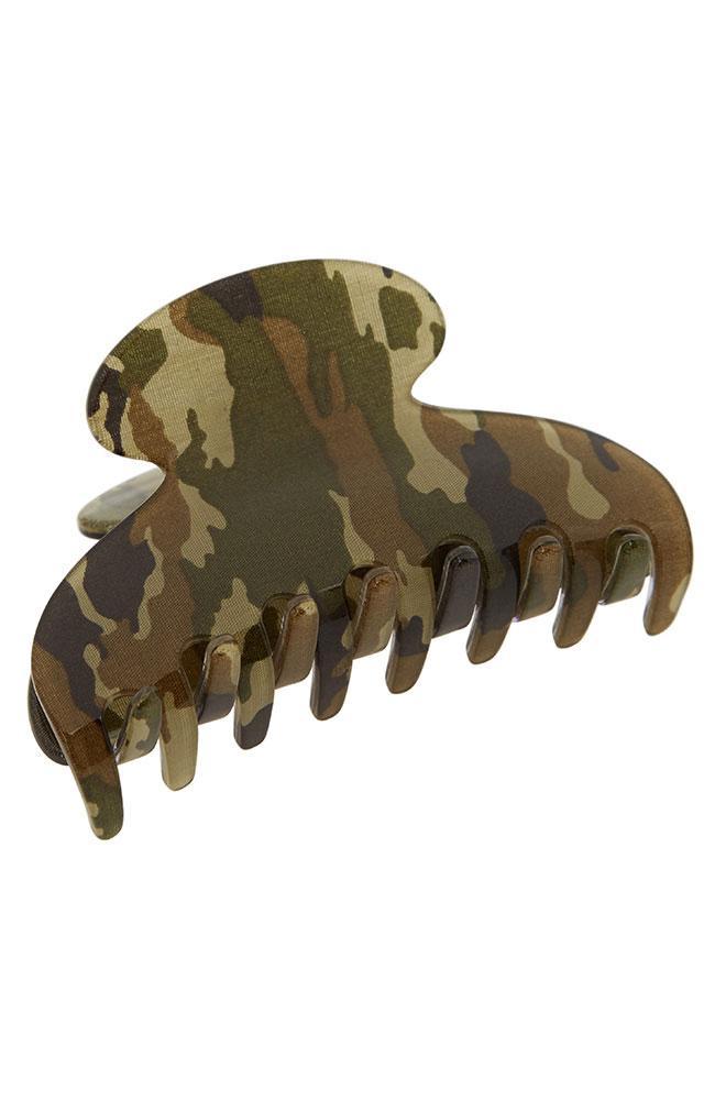 Green Camo hair French claw clip, Couture Jaw by France Luxe