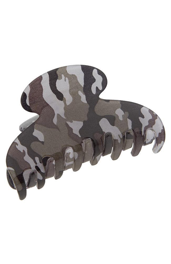 Grey Camo hair claw, Couture Jaw by France Luxe