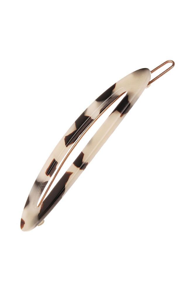 France Luxe Sliver Cutout Tige Boule Barrette, Classic Ivory Tokyo, cellulose acetate and French barrette with tige boule clasp