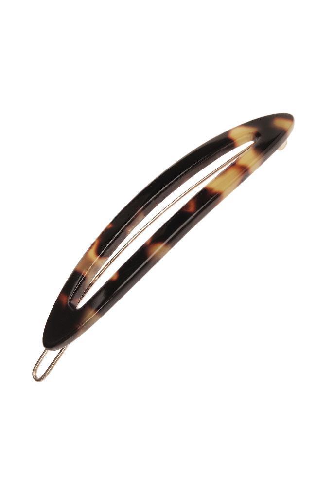 France Luxe Sliver Cutout Tige Boule Barrette, Classic Tokyo, cellulose acetate and French barrette with tige boule clasp