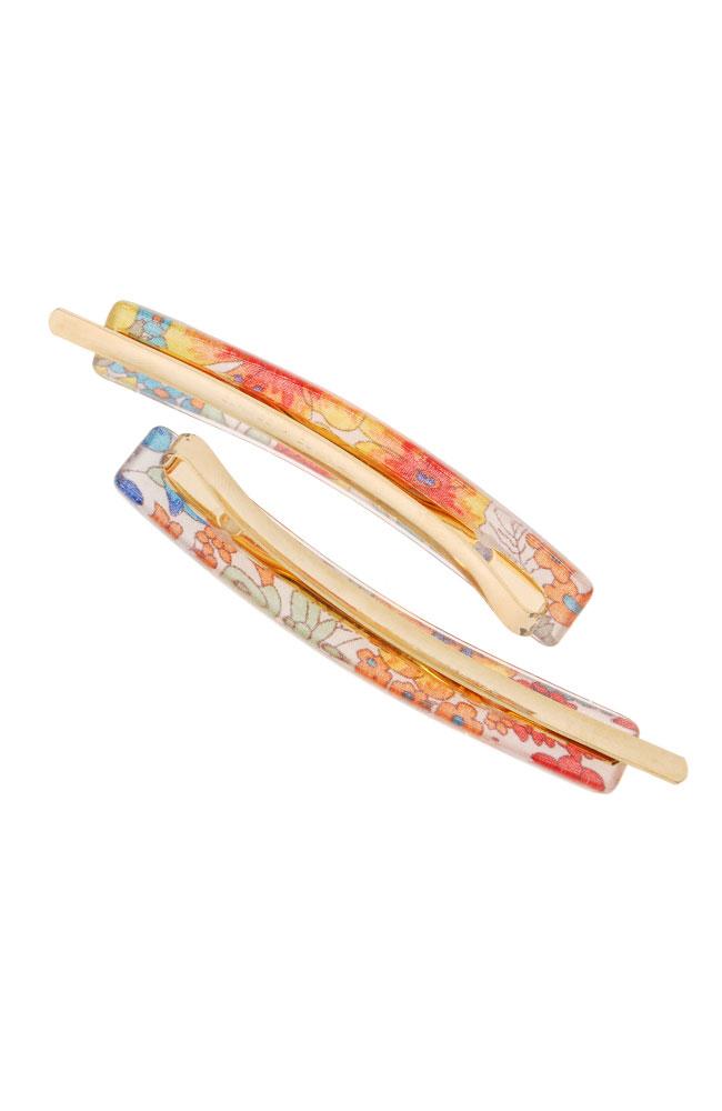 Mod Bobby Pin Pair - Floral Rhapsody