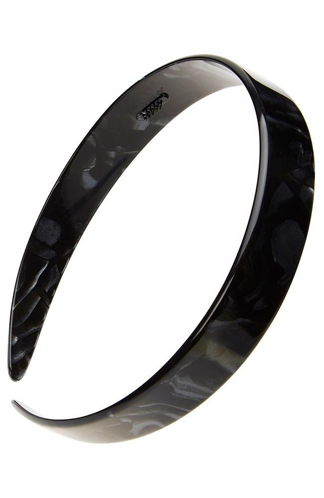 Nacro Black 3/4" Wide Headband, handmade France Luxe