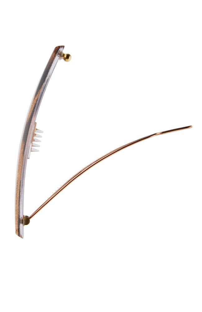 Oblong Tige Boule Barrette - Luxe Leopard