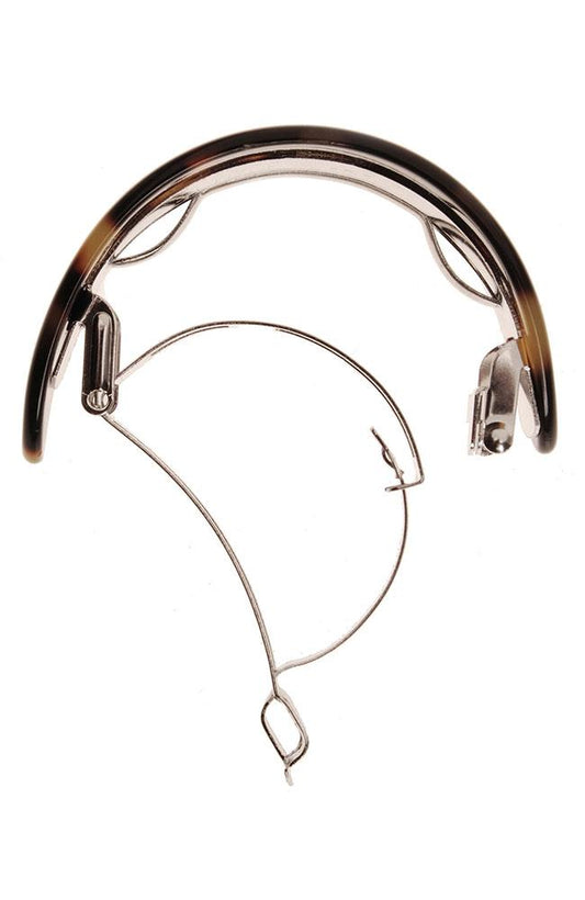 France Luxe Ponytail Barrette, Classic Tokyo, cellulose acetate and French barrette clasp, open clasp