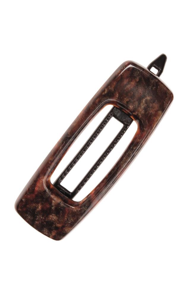 Mini Cutout Rectangle Plastic Tige Boule Barrette - Classic