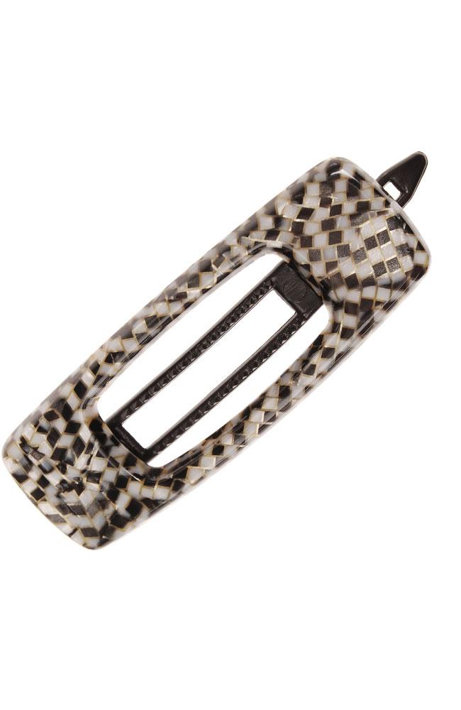 Mini Cutout Rectangle Plastic Tige Boule Barrette - Classic