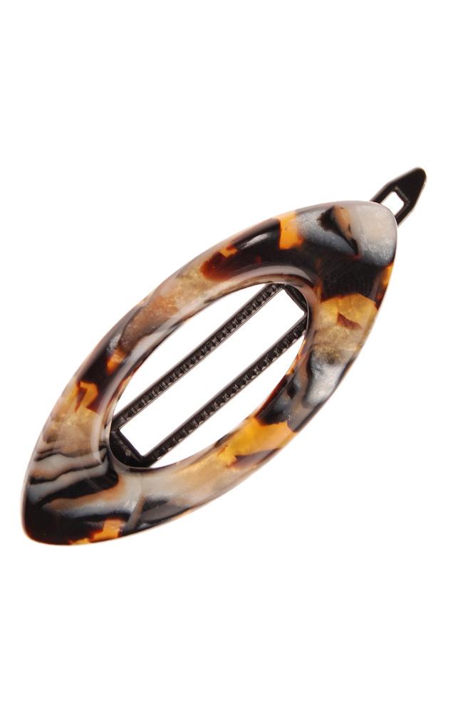 Mini Cutout Oval Plastic Tige Boule Barrette - Classic