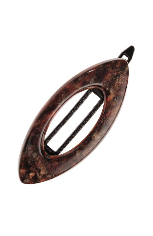 Mini Cutout Oval Plastic Tige Boule Barrette - Classic