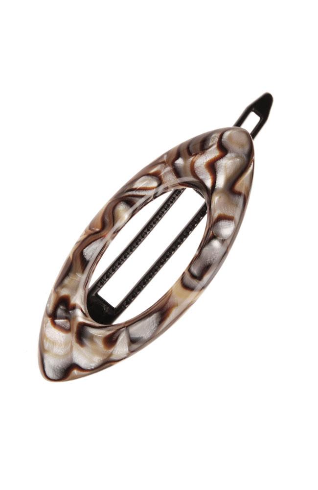 Mini Cutout Oval Plastic Tige Boule Barrette - Classic