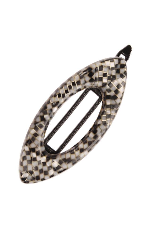 Mini Cutout Oval Plastic Tige Boule Barrette - Classic