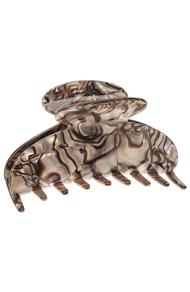 Large claw hair clip for thick hair, Onyx Large Couture Jaw made in France by France Luxe