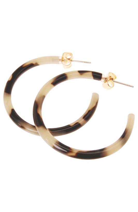 Skinny Medium Hoop Earrings