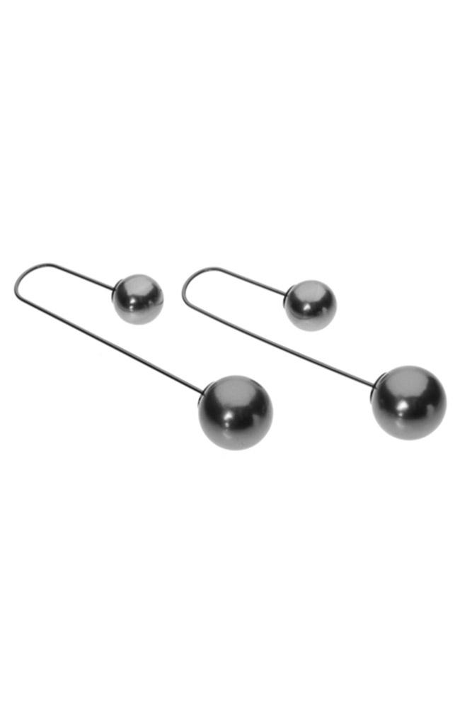Double Pearl Drop Earrings
