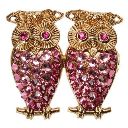 Crystal Owl Brooch