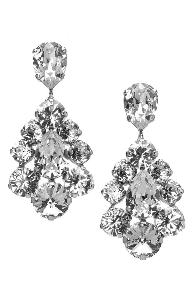 Flora Crystal Chandelier Earrings