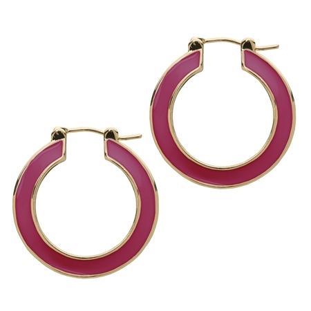 Cynthia Enamel Hoop Earrings
