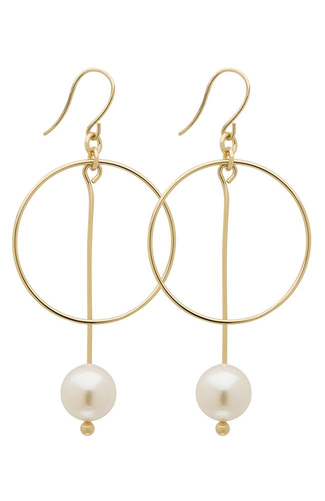 Palazzo Pearl Hoop Earrings