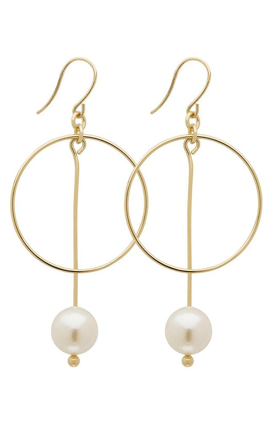 Palazzo Pearl Hoop Earrings