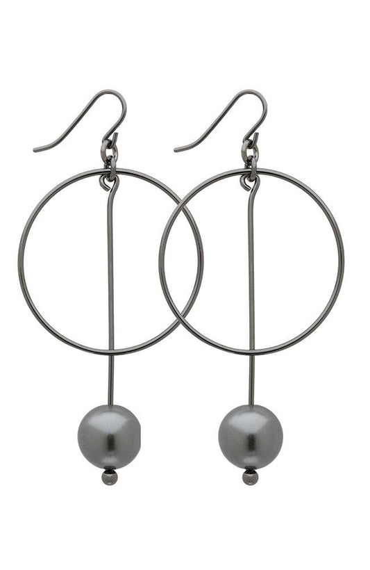 Palazzo Pearl Hoop Earrings