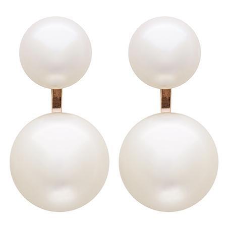 Double Majorca Pearl Two-Way Earrings