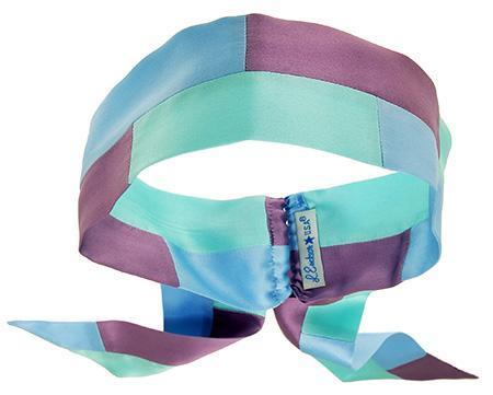Color Block Elastic Loop Headband - Silk Charmeuse Icy Pales