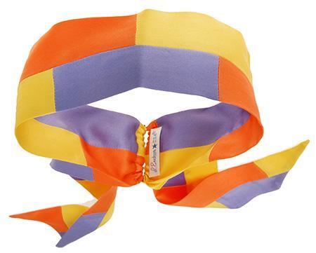 Color Block Elastic Loop Headband - Silk Charmeuse Icy Pales