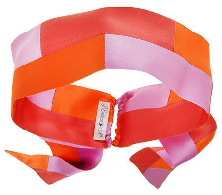 Color Block Elastic Loop Headband - Silk Charmeuse Icy Pales