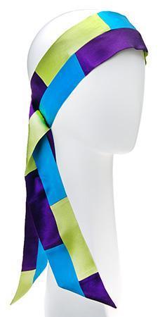 Color Block Elastic Loop Headband - Solid Silk Charmeuse