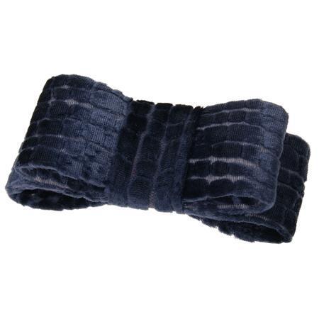 Wide Couture Bow Barrette - Cobblestone Velvet