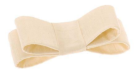Wide Couture Bow Barrette - Silk Dupioni