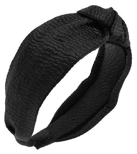 Narrow Knot Turban Headband - Metallic Silk Linen
