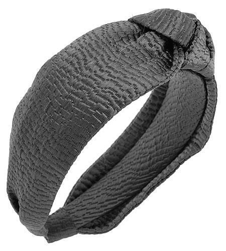 Narrow Knot Turban Headband - Metallic Silk Linen