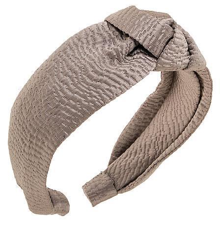 Narrow Knot Turban Headband - Metallic Silk Linen