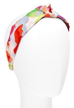 Narrow Knot Turban Headband - Bold Blossoms
