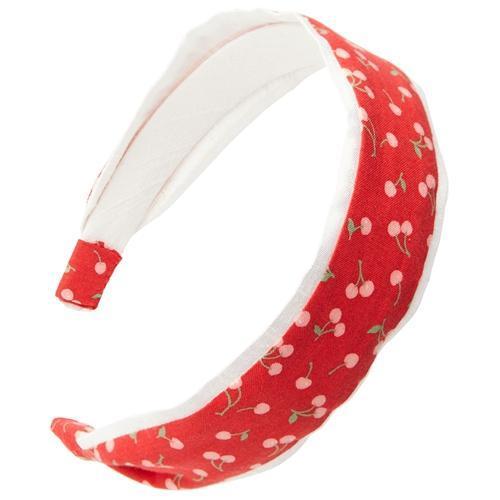 Two Tone Scarf Headband - Cherry