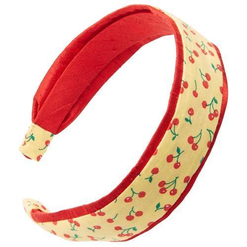 Two Tone Scarf Headband - Cherry
