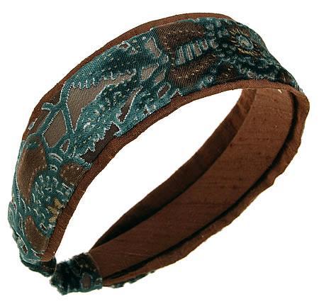 1 1/2" Two Tone Scarf Headband - Bohemian Burnout Velvet