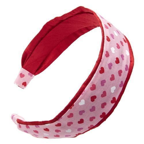 1-1/2" Two Tone Scarf Headband - Hearts
