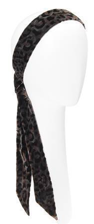 Narrow Elastic Loop Headband - Velvet Leopard